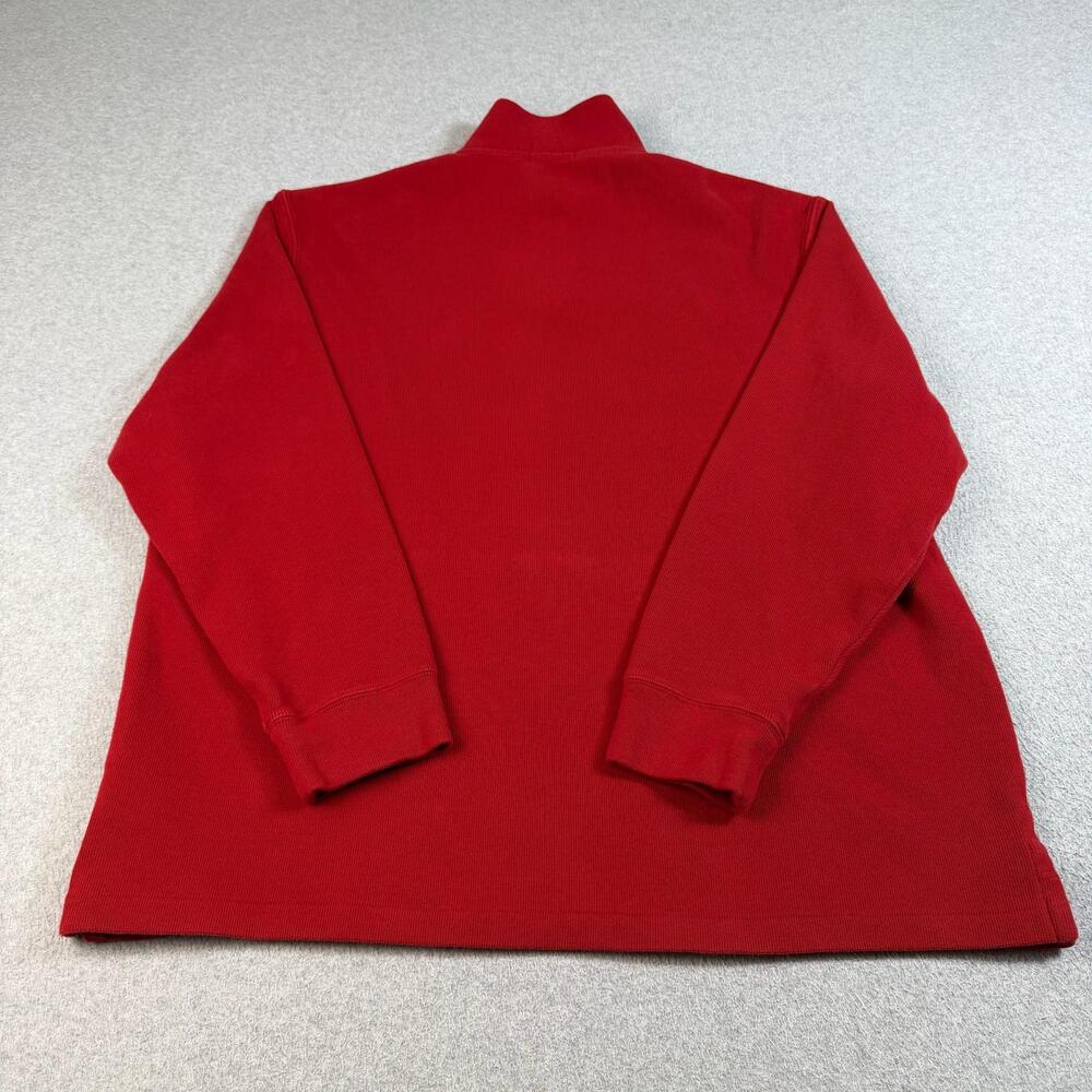 Polo Ralph Lauren Sweater Men 2XL Red 1/4 Zip Academia Heritage Quiet Luxury - Picture 2 of 10